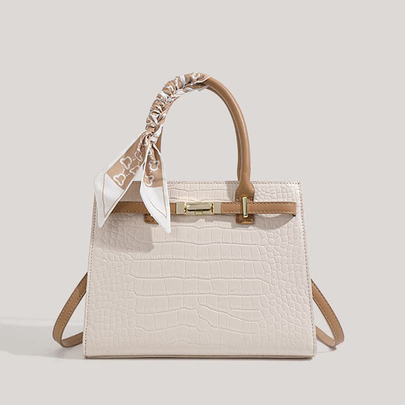 Genuine Leather Top-Handle Mom Handbag for Women