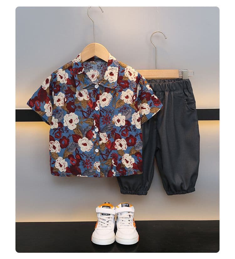Casual Vacation Short Sleeve Outfit for Kids