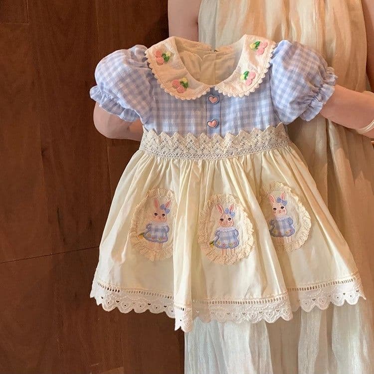 Sweet Puff Sleeve Peter Pan Collar Dress