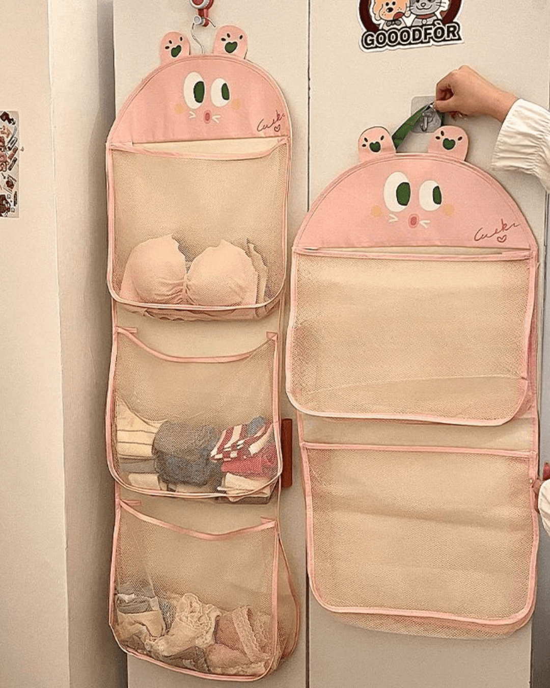 Multi-Layer Hanging Mesh Organizer for Underwear and Socks