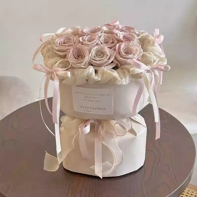 Romantic Preserved Rose Bouquet – Birthday & Women’s Day Gift for Her