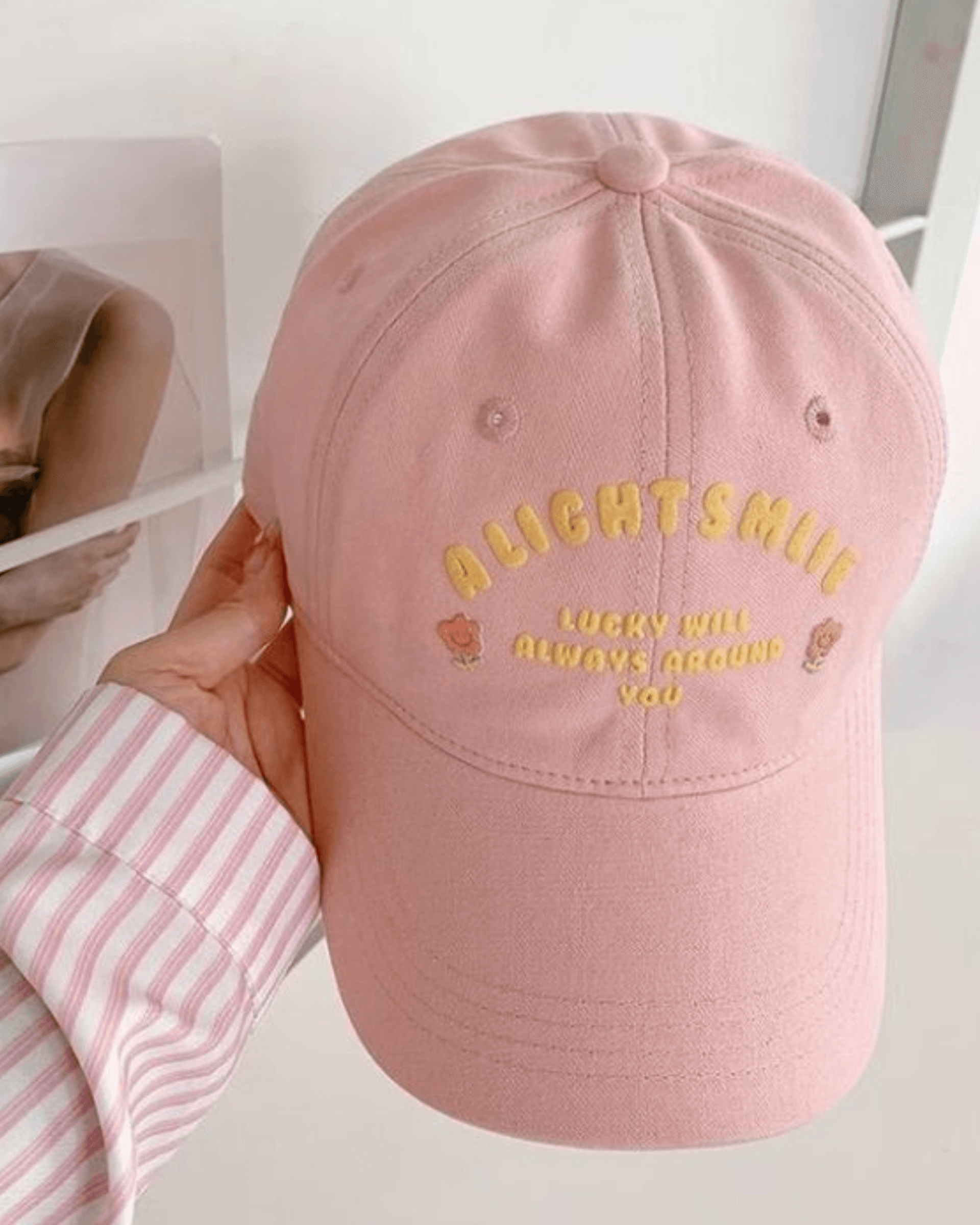 Women’s Floral Pink Letter Baseball Cap