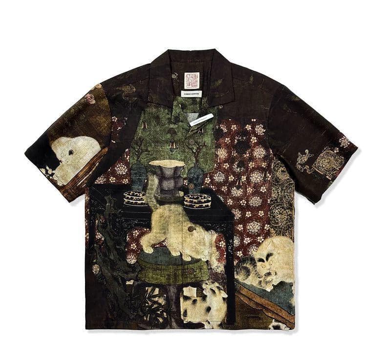 Men’s Chinese Style Cuban Collar Hawaiian Shirt