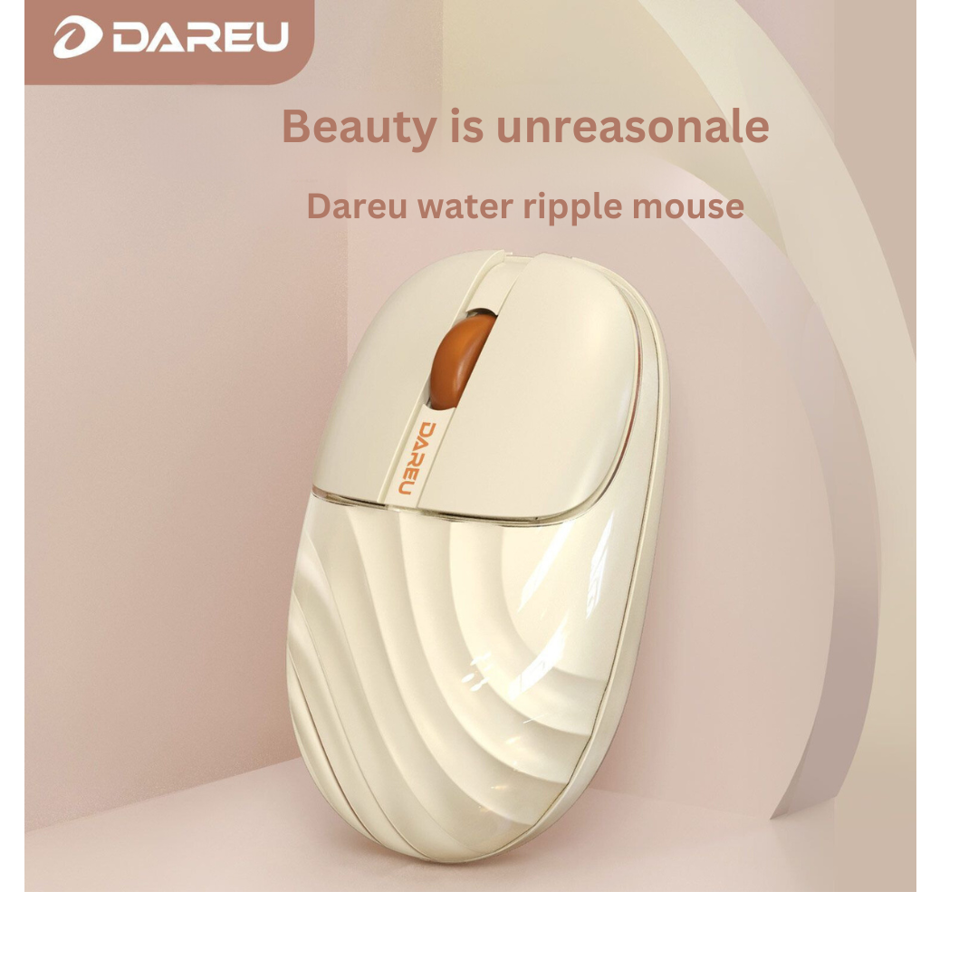 1_5df96098-637b-4c51-80c1-550d927ff1c3 Dareu Wave Pattern Wireless Mouse – Silent, Rechargeable, Bluetooth & 2.4G, Universal for Desktop & Laptop - Image 1