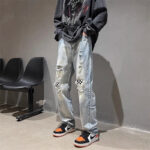 Blue Zipper Jeans - Image 3