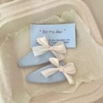 Blue Leather Bow Hair Clip – Cute Waterdrop BB Clip for Girls - Image 7