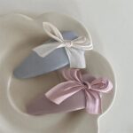 Blue Leather Bow Hair Clip – Cute Waterdrop BB Clip for Girls - Image 4