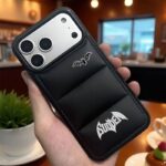 Bat Logo Shockproof Puffer Style Phone Case for iPhone - Image 6