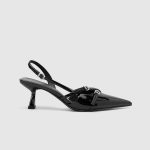 British style pointed toe kitten one-strap buckle high heels - Image 4