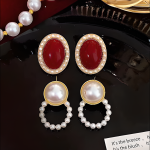 Pearl Stud Earrings Set - Unique Lightweight Luxury Design - Image 9