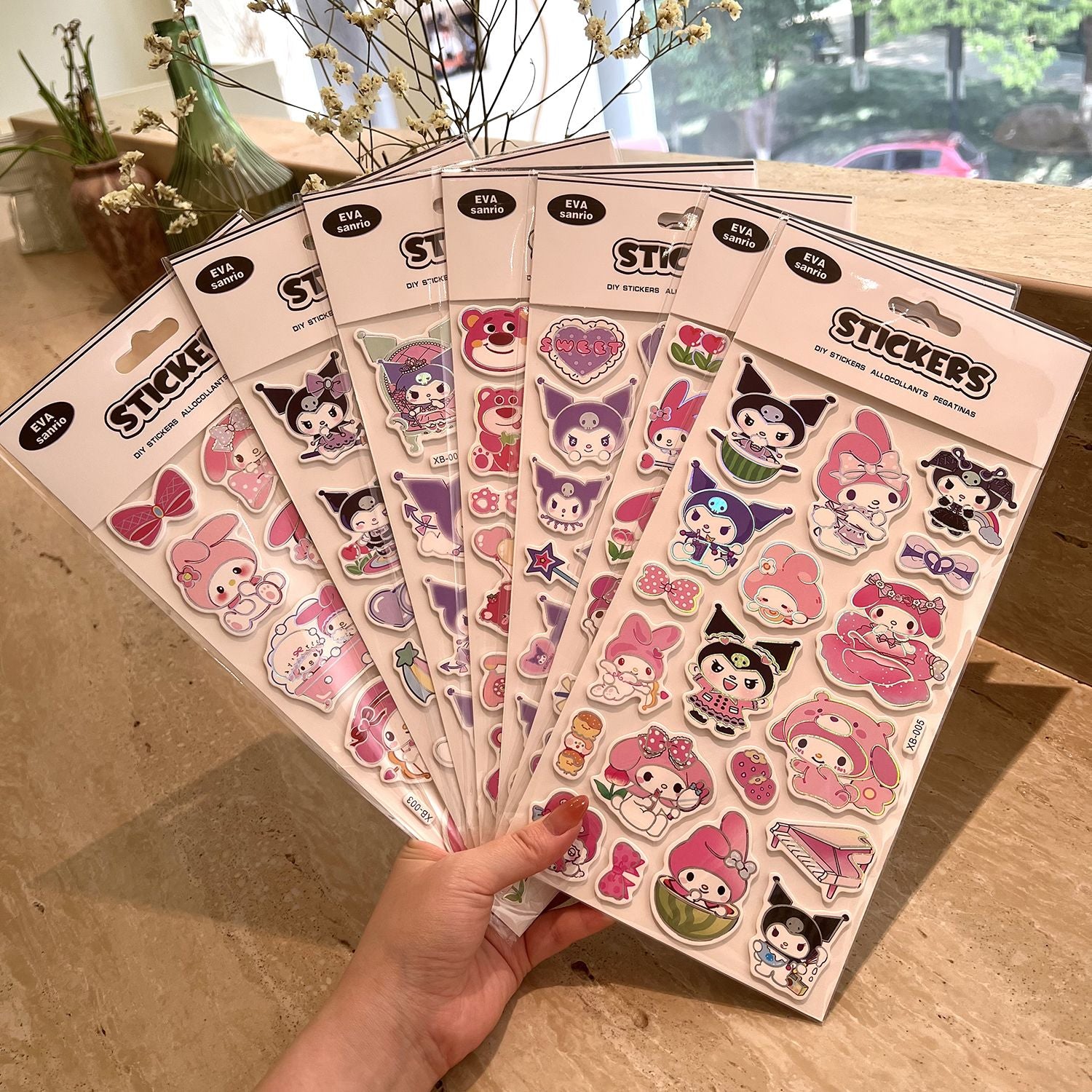 13381149167802235 Sanrio 3D Bubble Stickers - Kuromi & My Melody Large Decorative Sticker Set - Image 1