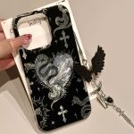 Gothic Cross & Snake iPhone Case – Dark Aesthetic, Matte Finish - Image 9
