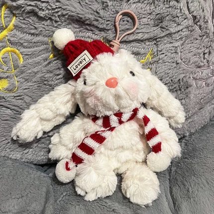 Wasteland-Style Lop-Eared Bunny Keychain – Soft & Trendy Plush Accessory