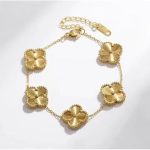 Korean-Japanese Style Clover Titanium Steel Necklace – Laser Shine, Fade-Resistant Luxury Chain - Image 2