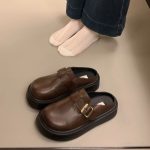 Birkenstock Style Platform Mules – Retro Slip-On Closed Toe Casual Shoes for Women