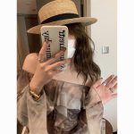 French Retro Floral Ruffle Off Shoulder Crop Top - Image 4