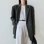 Black Stylish Design Casual Blazer Jacket - Image 2