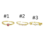 Delicate Zircon Heart Ring – Adjustable Sweetheart Statement Ring for Women - Image 4