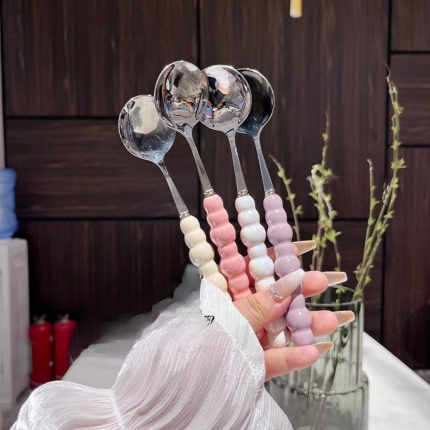 Pearl Stainless Steel Spoons – Set of 2 Stylish Western Soup Spoons