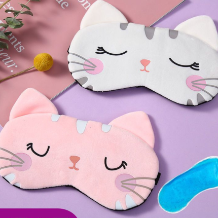 Plush Light-Blocking Sleep Mask - Breathable & Cooling Eye Mask for Men, Women, and Students
