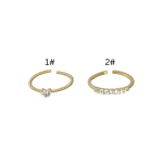 Exquisite Zircon Heart Ring Set – Light Luxury Couple Rings for Women - Image 2