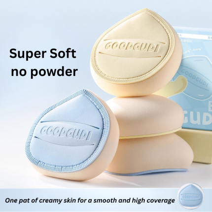 Gudi Marshmallow Cushion Puff – Non-Absorbent Foundation Sponge for Wet & Dry Use