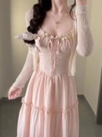 Spaghetti Strap Maxi Dress Set for Women - Image 4