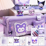 Kuromi Large Capacity Pencil Case – Cute & Stylish Stationery Box for Boys & Girls - Image 2