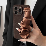 Premium Melard Silk Scarf Wrist Strap Phone Case for Apple Phones - Image 5