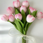 French Cream-Style Tulip Artificial Bouquet – Bridal Faux Flowers & Home Decor - Image 2