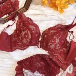 Red Lace Wireless Push-Up Bra for Small Bust Bridal Lingerie - Image 4
