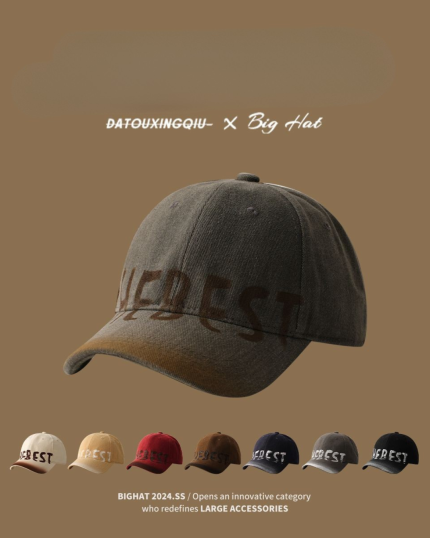 Large Head Friendly Vintage Washed Baseball Cap for Women