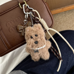 Adorable Westie Plush Keychain – Fluffy Dog Bag Pendant - Image 4