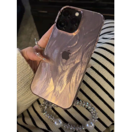 Laser Feather Tulle Rhinestone Bracelet iPhone Case - Premium Protection for iPhone