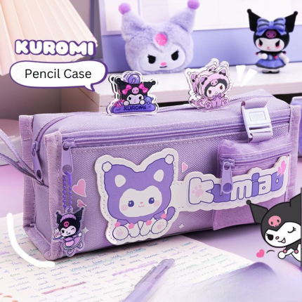 Kuromi Large Capacity Pencil Case – Cute & Stylish Stationery Box for Boys & Girls