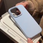 Baby Blue Liquid Silicone iPhone Case - Full Coverage Soft Case for iPhone - Image 2