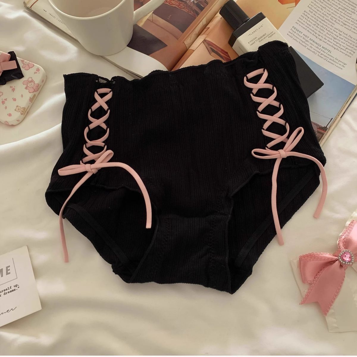 8d5c445e5ee1e4a5f7fd9c14844c1483 Women's Mid-Rise Cotton Briefs with Bow – Soft, Breathable, Antibacterial Underwear - Image 1