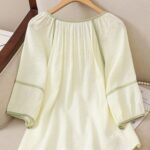 Loose Plus Size Round Neck Spring Summer Top - Image 6