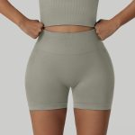 Seamless High-Waist Yoga Shorts for Women - Peach Butt Lift & Tummy Control, High-Stretch Fitness Running Shorts - Image 11