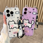 Cute Pixel Cat Ear Phone Charm – Kawaii Kitten Charm - Image 2
