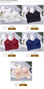 Lace Backless Wireless Bandeau Bra Camisole - Image 3