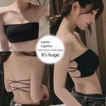 Strapless Padded Bandeau Bra with Cross Back Design - Image 10