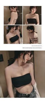 Strapless Padded Bandeau Bra with Cross Back Design - Image 7