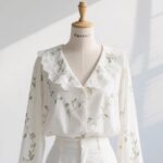 Women’s French Lace Collar Long Sleeve Blouse