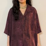 Vintage Purple Cuban Collar Short Sleeve Shirt – Unisex Loose Fit Summer Style - Image 5