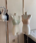 Seamless Contrast Color Latex Cotton Bra – Breathable, Fixed Cup, Side Lift