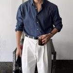 Korean Style Cotton Linen Casual Shirt