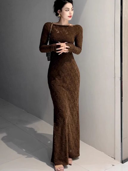 French Retro Elegant Slim Fit Bodycon Dress