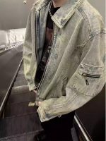 Men’s Vintage High-Street Cropped Denim Jacket