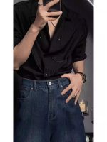 Italian Neapolitan Style Slim Fit Striped Shirt – Men's Light Luxury Long Sleeve Dress Shirt - Image 4